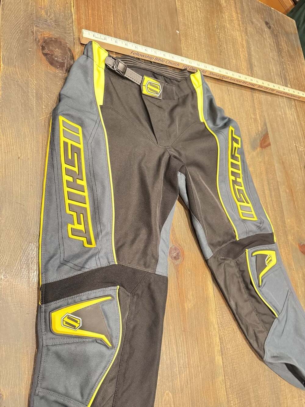 Shift Racing Assault Motocross Pants Gray Yellow Size 28